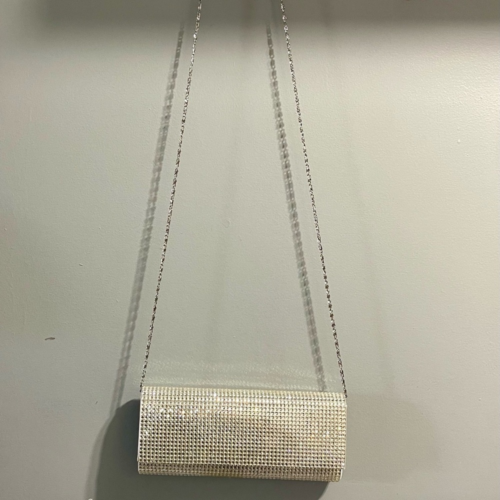 Call it SPRING Silver Clutch Bag